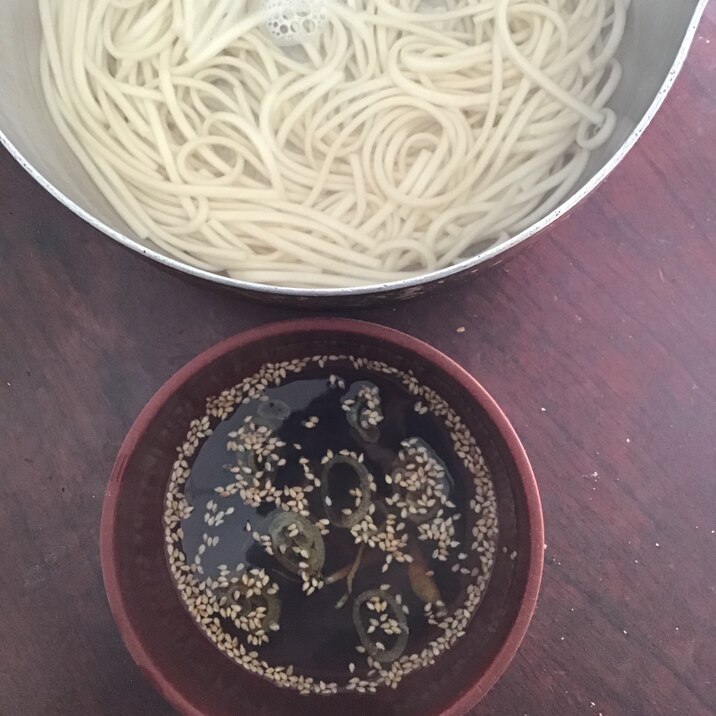 鍋上げ細うどん。